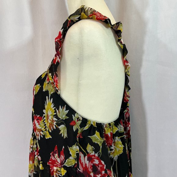 NWT Volcom Black Red Floral Maxi Dress Size Small - Picture 5 of 11